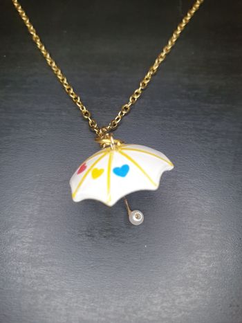 Collier "Parapluie" coeur en acier inoxydable