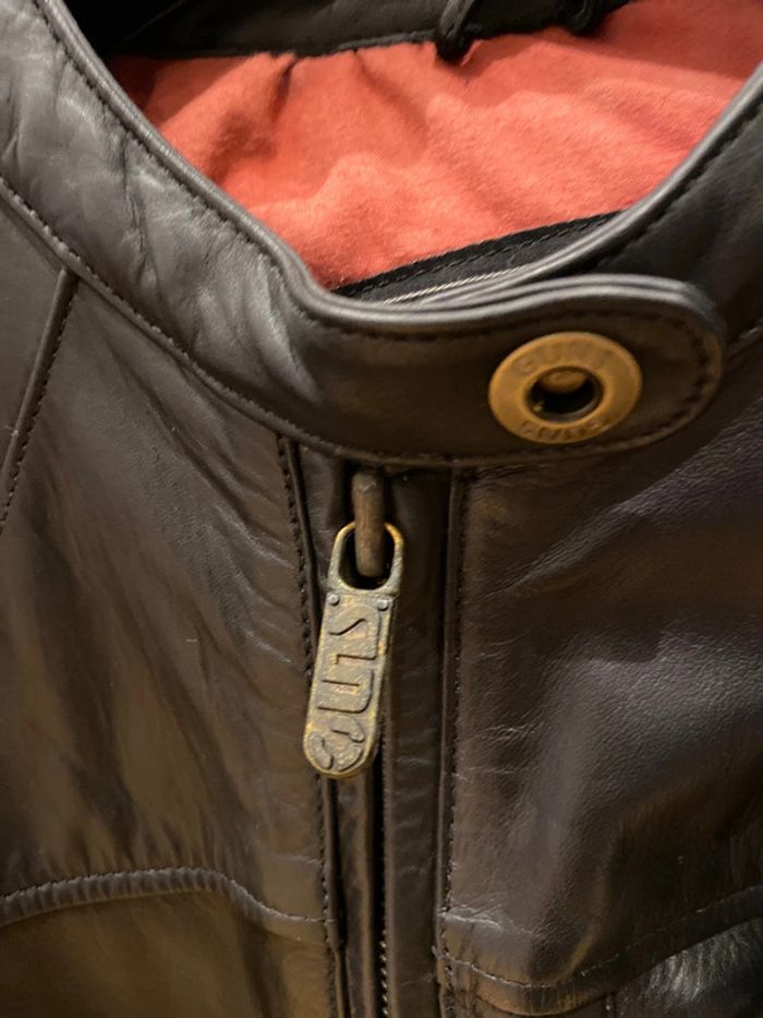 Blouson moto vintage cuir guns moto - photo numéro 4
