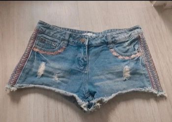 Mini short en jeans "hippie " M