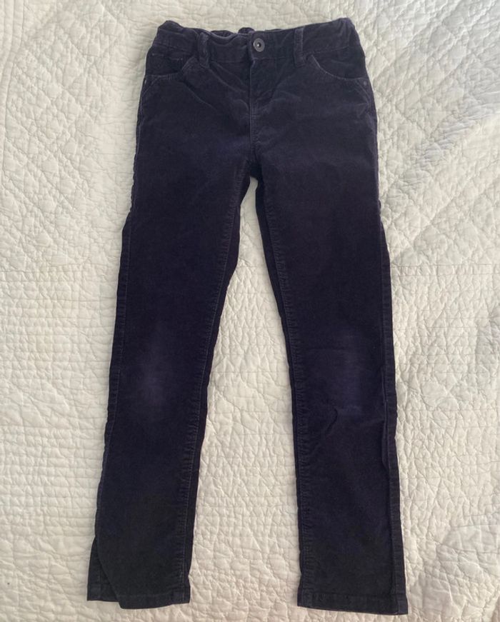 Pantalon velours ras marine Okaïdi 8 ans - photo numéro 3