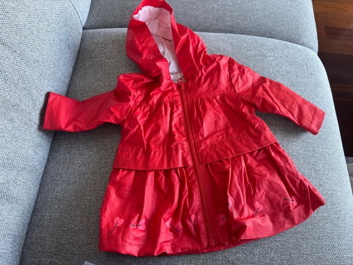 Imperméable rouge cœur catimini 6 mois / 68 cm