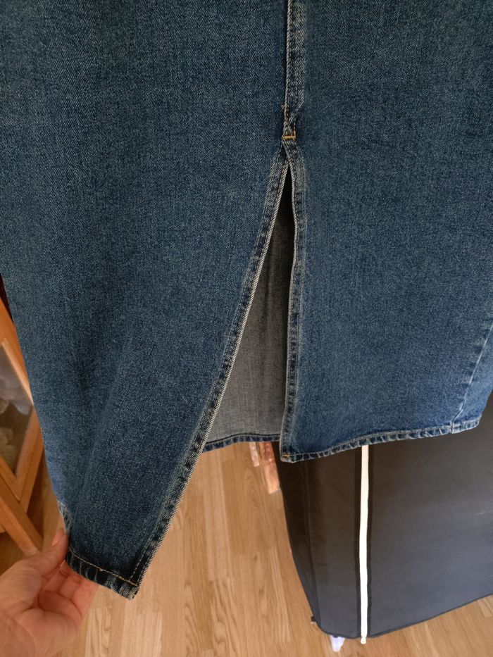 Jupe midi jean bleu - photo numéro 3
