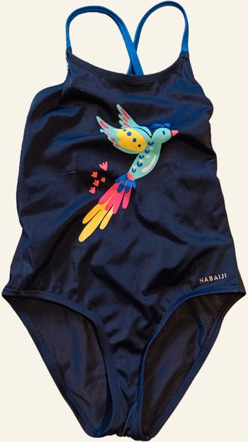 Maillot fillette. 6/7 ans. Nabaiji de Decathlon.