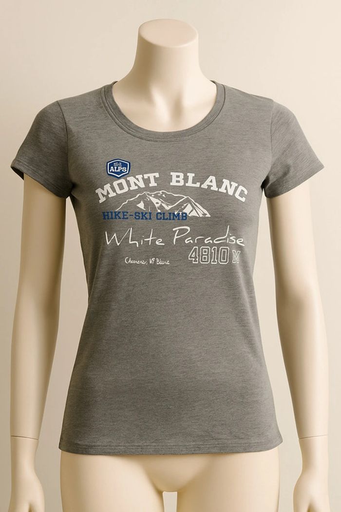 T-shirt gris Mont Blanc – Taille M