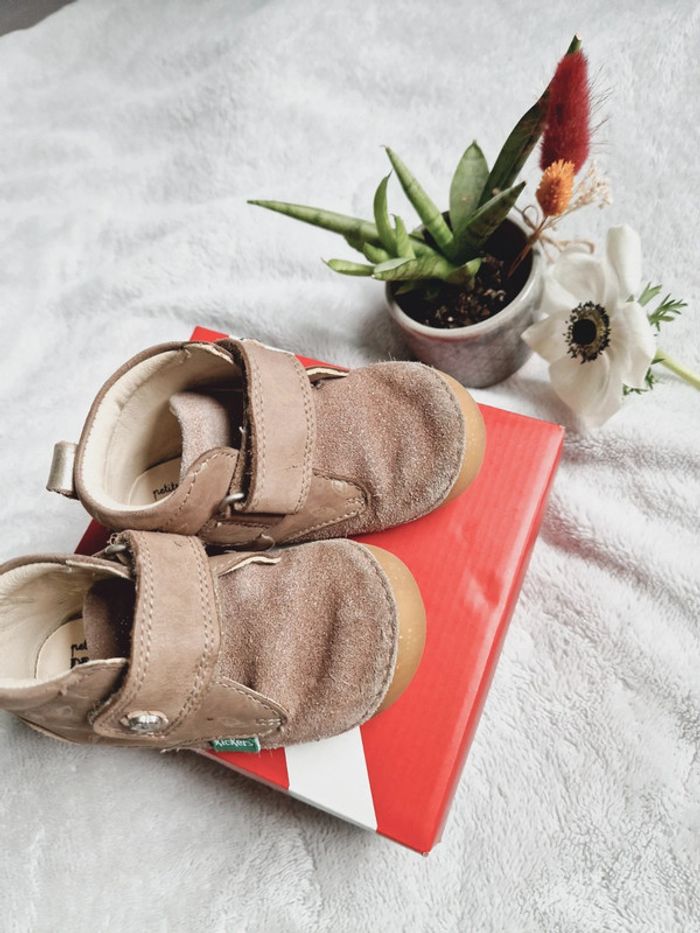 Kickers Sabio taupe imprimé