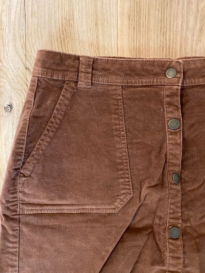 Jupe en velours marron Kiabi - photo numéro 3