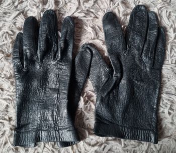 Gants noir cuir