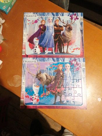 lot de 2 puzzles reine des neiges 35 pièces