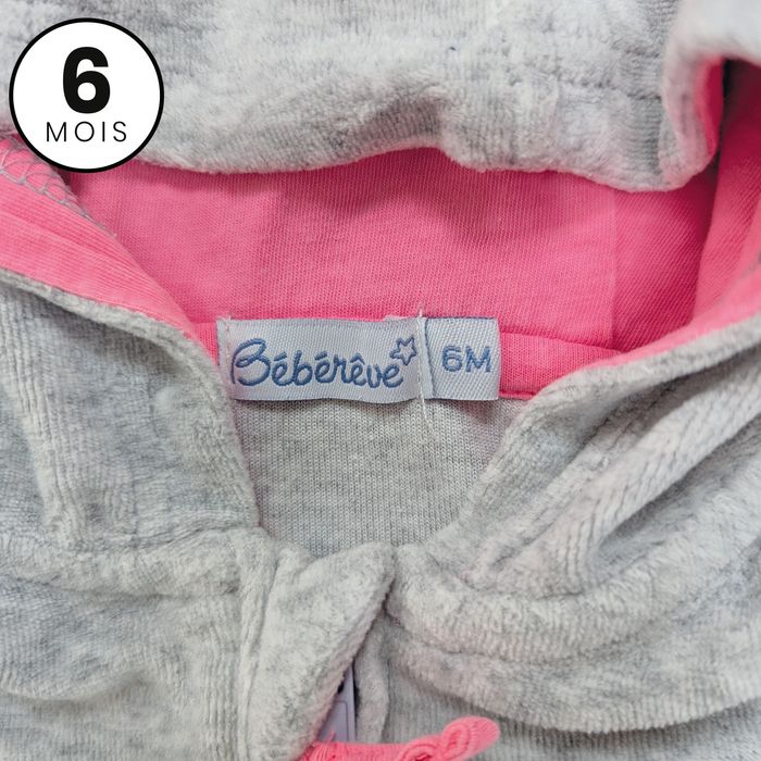 Veste / Gilet polaire gris et rose - photo numéro 3