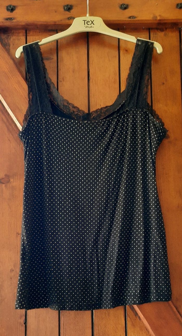 Liquette noire à pois blancs Urban by Gemo, taille 40 - photo numéro 3