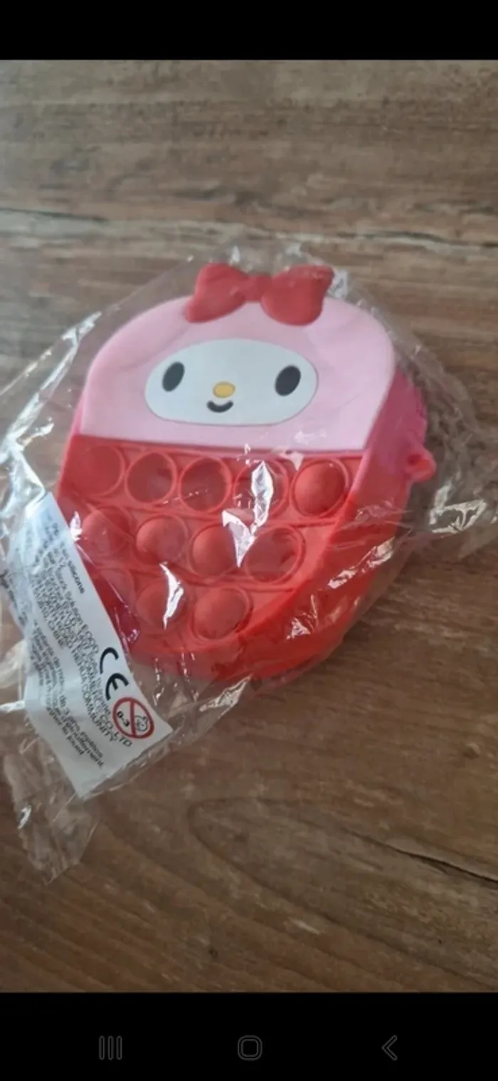 Sac /porte monnaie popit rose modèle kawai - photo numéro 4