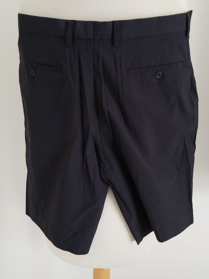 Short chino noir à fines rayures bleu Brice taille 44 - photo numéro 2