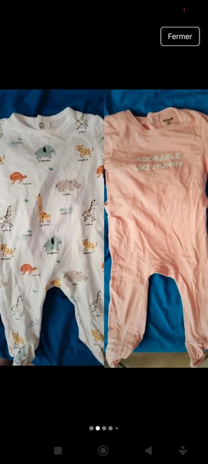 Lot 7 pyjamas coton a peine portés - photo numéro 2