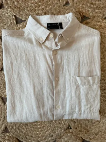 Chemise en lain beige - asos - taille S