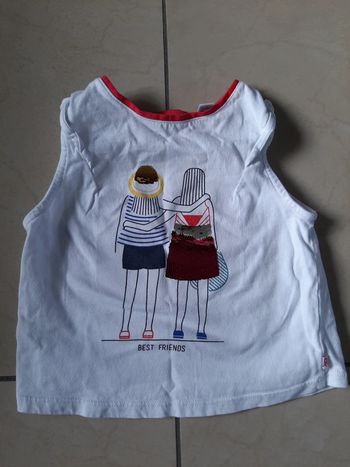 Tee shirt sans manches fille 5 ans
