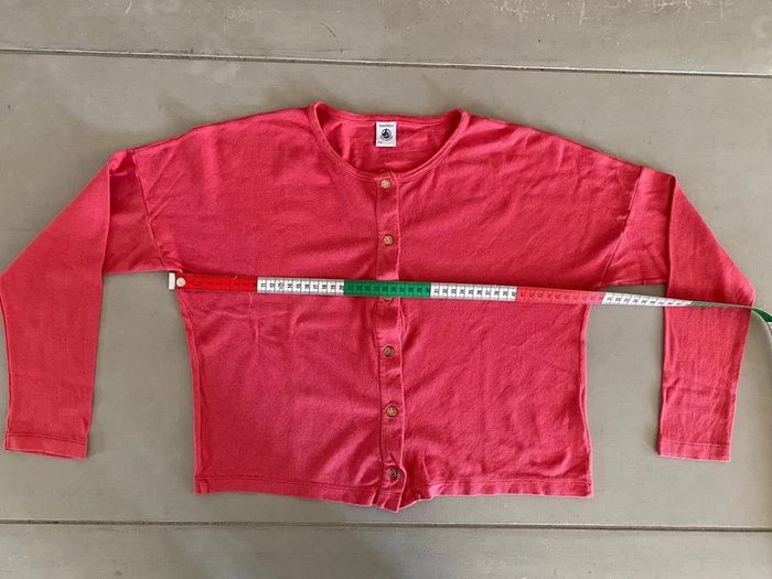 Cardigan corail Petit Bateau 10 ans en coton et lin - photo numéro 9