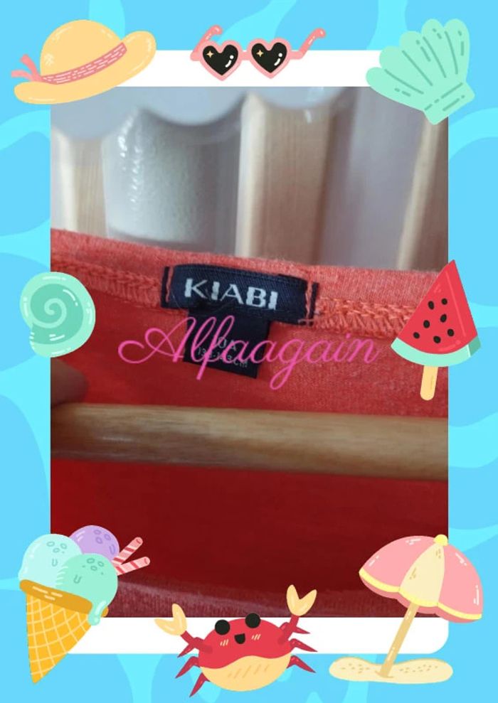 T-shirt Orange fluo Kiabi 10ans - photo numéro 3