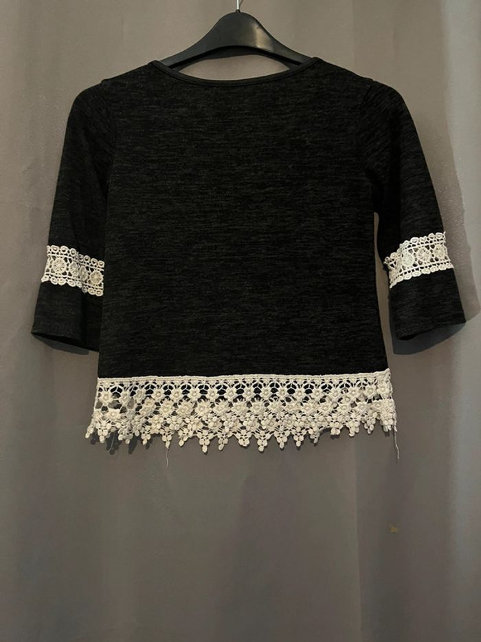 Blouse gris chiné - photo numéro 2