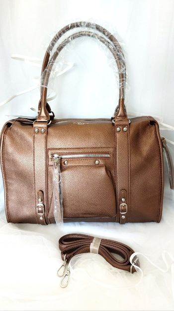 Sac cabas polyvalent et résistant marron métallisé Flora Co