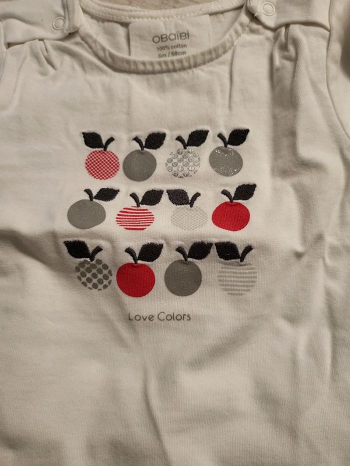 Ensemble bébé fille 6 mois obaibi neuf - photo numéro 4