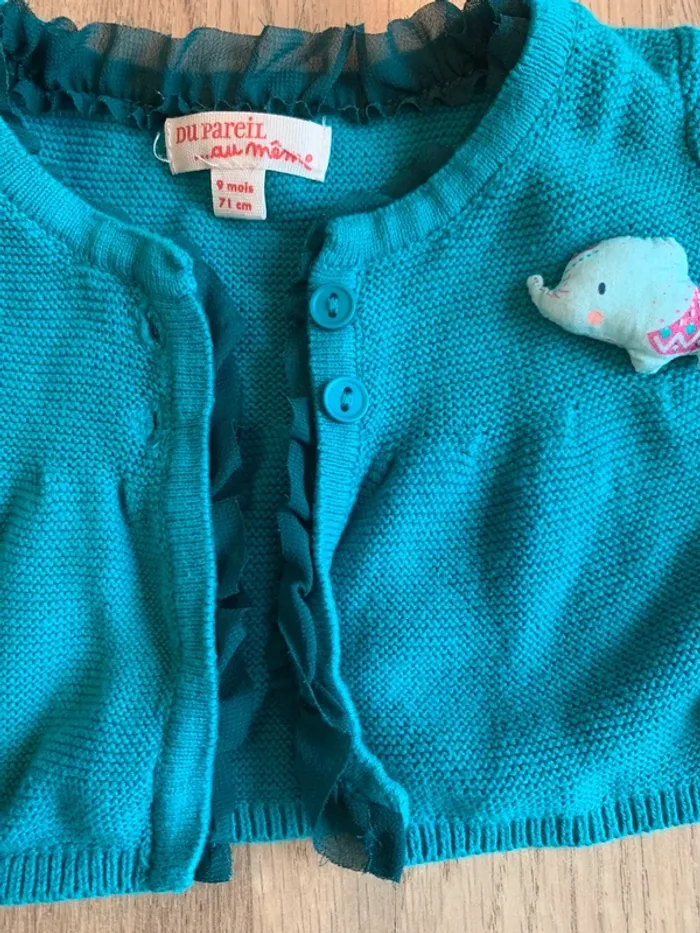 Gilet boléro Du Pareil au même taille 9 mois - photo numéro 2