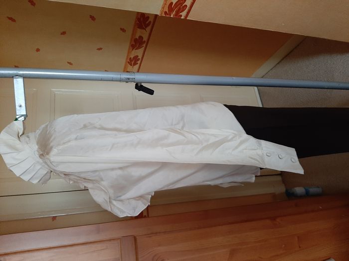 CHEMISIER créme  EN SOIE COL JABOT - AGGABARTI - photo numéro 5