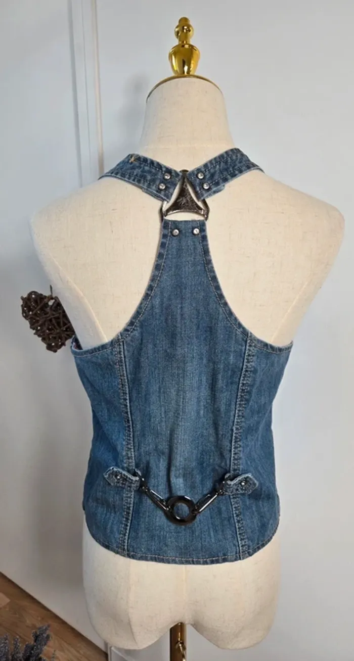 Gilet en Jeans Gold SK taille M - photo numéro 3