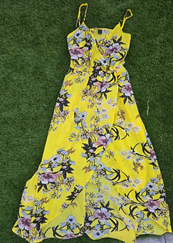 Robe longue femme été jaune taille 38 neuve