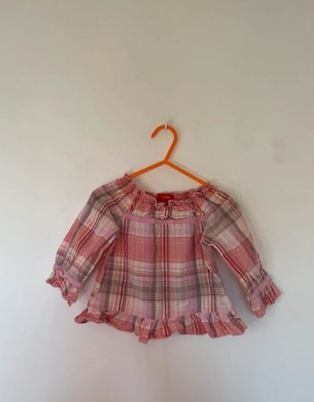 Blouse à carreaux tissaia 12 mois fille
