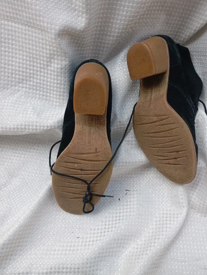 Bottines Tamaris en daim noir taille 40 - photo numéro 4