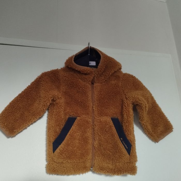 Manteau blouson peluche à capuche 18mois Quechua