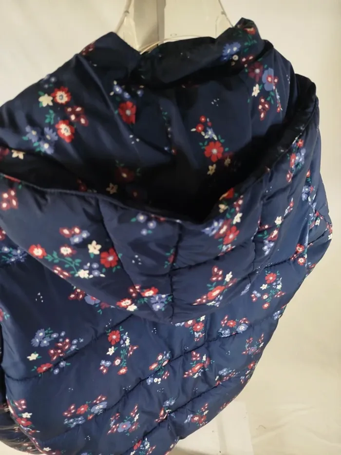 Doudoune creeks bleu marine à fleur T40 Taille L A833 - photo numéro 10