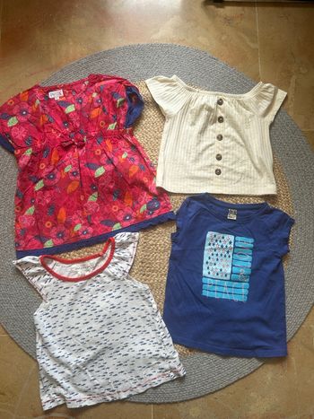 Lot de 4 hauts fille 4 ans