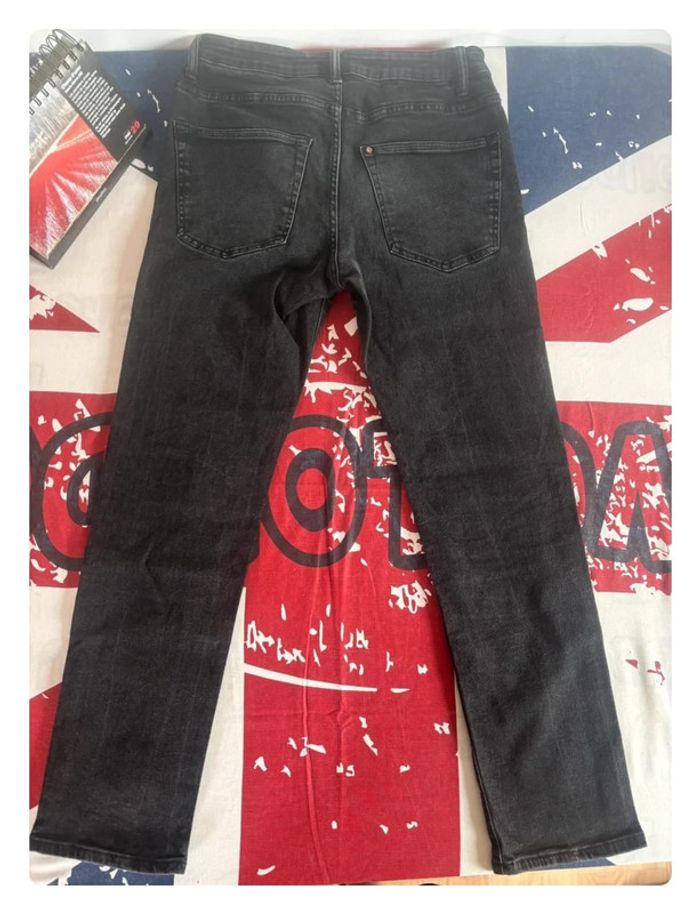 Jeans H&M taille 40 noir chiné regular fit coupe droite - photo numéro 8