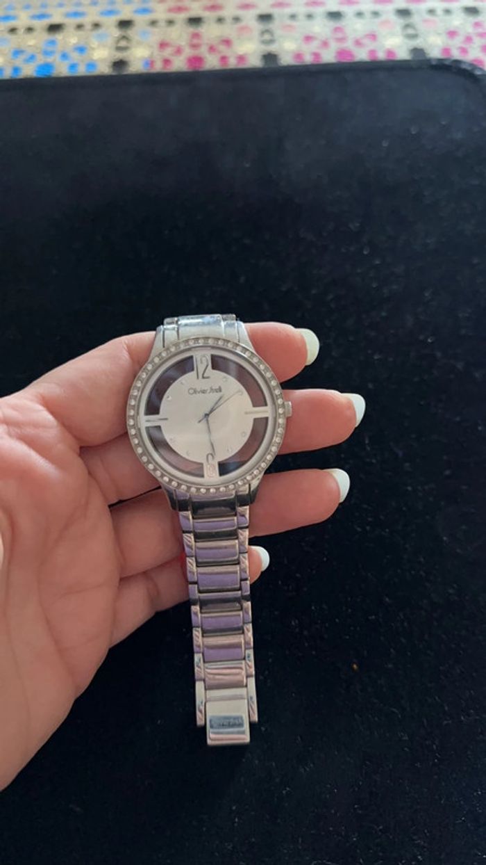 Montre Olivier Strelli argentée avec cadran à brillants - photo numéro 3