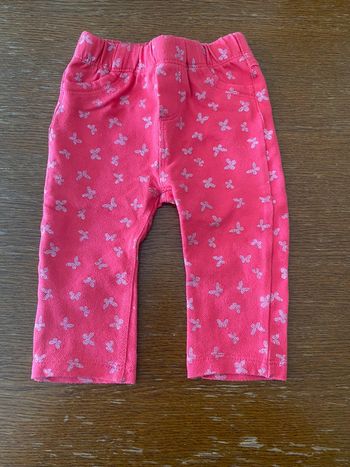 Pantalon rose fushia papillon