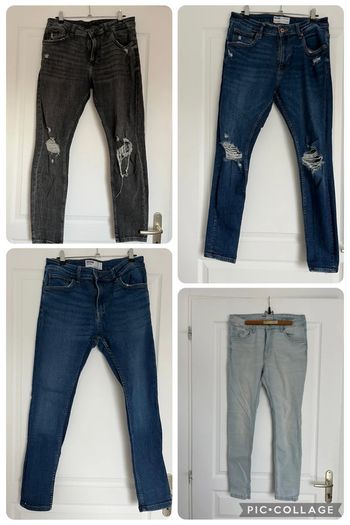 Lot 4 jeans skinny homme Bershka W31 - FR40 très bon état