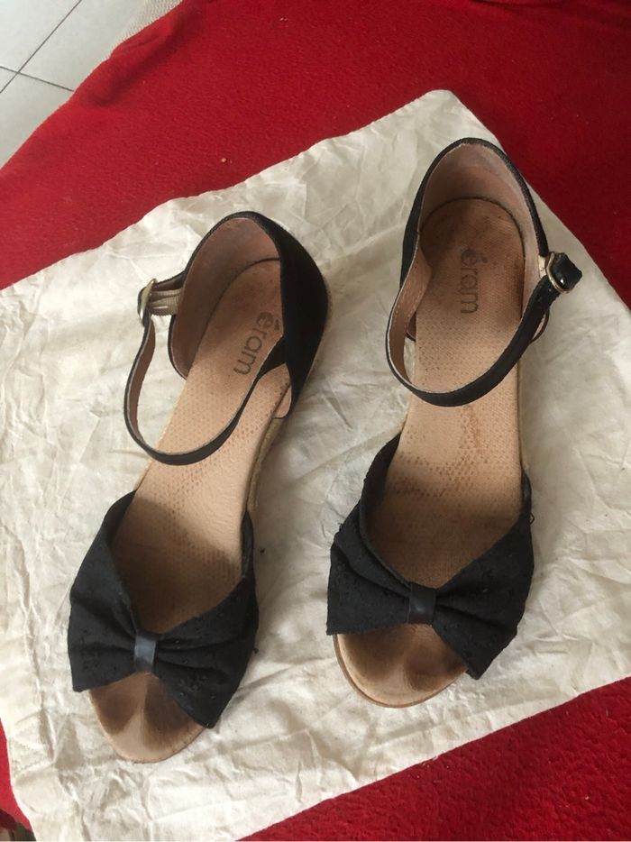 Espadrilles à talons noires taille 40