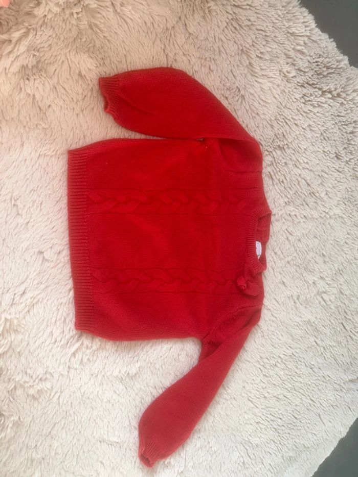 pull rouge fille 12 mois - photo numéro 2