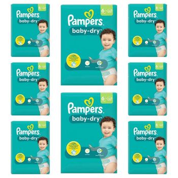 Lot de 176  Couches Pampers Baby Dry 13-18KG Taille 6 Neuf