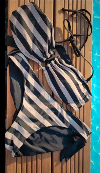 Maillot de bain rayures k by kookai 38 bikini