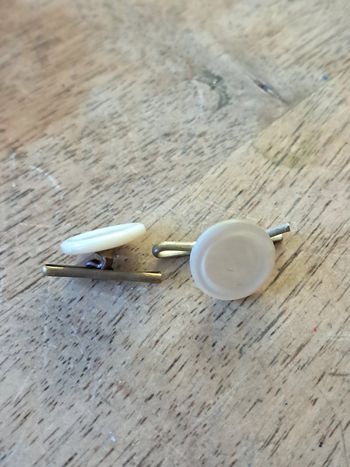 Boutons de manchette vintage en nacre tous simples