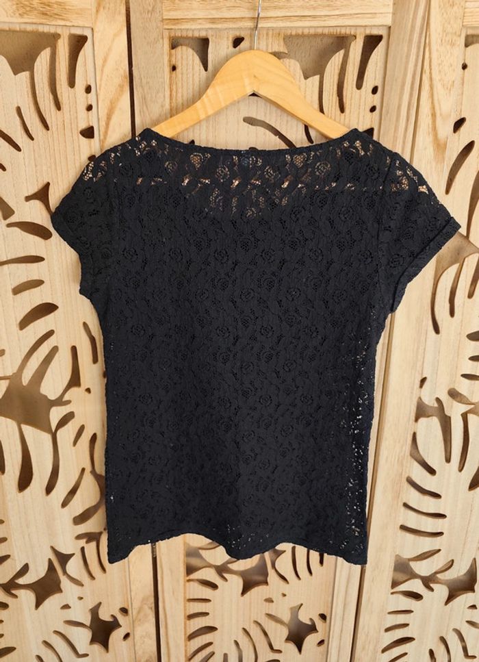 Top Maille ajourée noire, taille M, Naf Naf - photo numéro 8