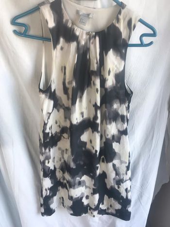#Robe #H&M taille #Xs #noir #beige #voile