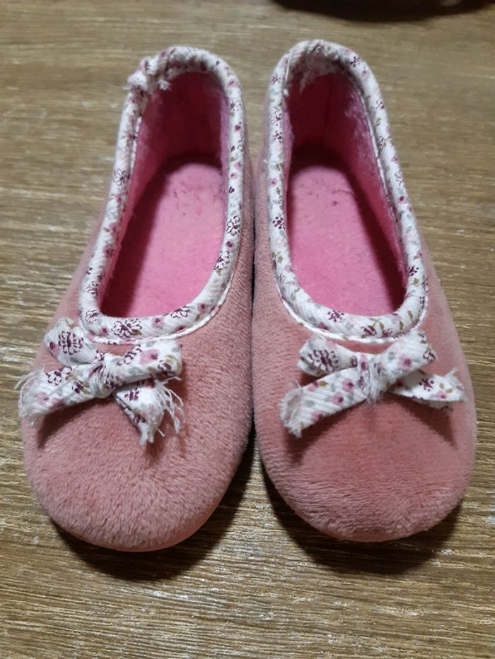 Ballerines rose liberty fleurs chaussons été 24 bébé fille