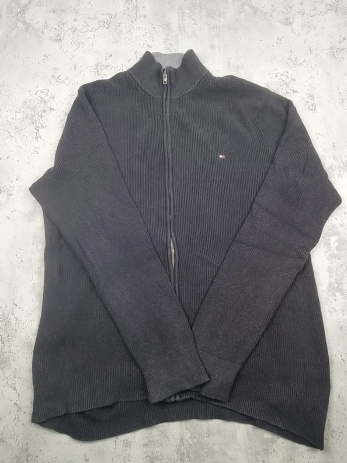 Veste zippée Tommy Hilfiger noire XXL Hommes (mesures en photos) - photo numéro 3
