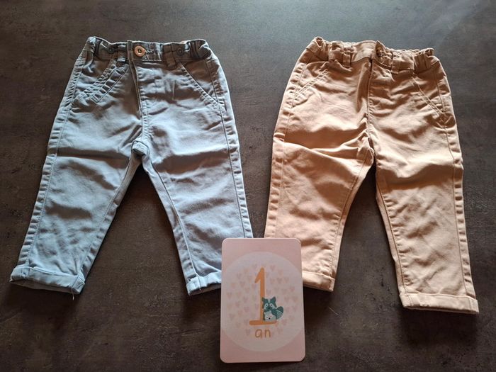 Lot 2 pantalons 12mois