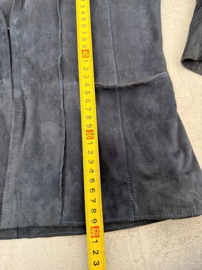 Veste IKKS en cuir de chèvre marine taille M - photo numéro 9