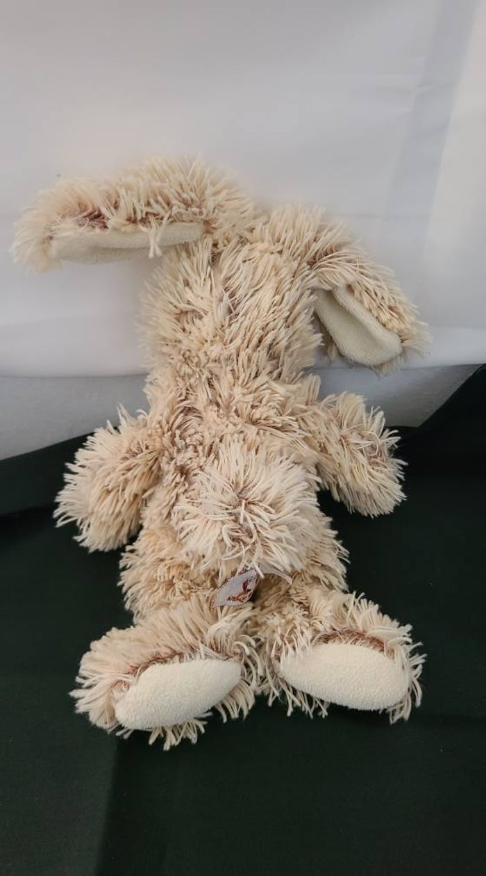 Doudou peluche Lapin beige Longs poils Gipsy 22 cm - photo numéro 2