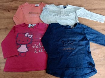 4 t-shirts manches longues 9 mois